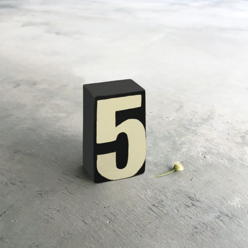 Wood block number - 5