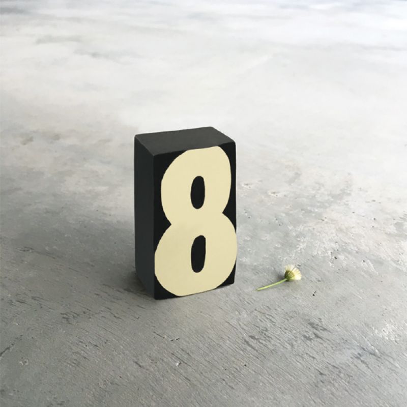 Wood block number - 8