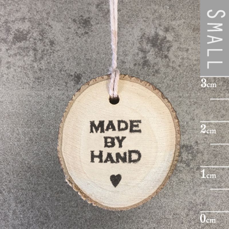 Round woodland tag - Made by hand