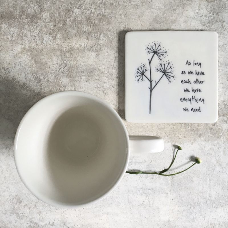 Floral coaster-As long as have each other