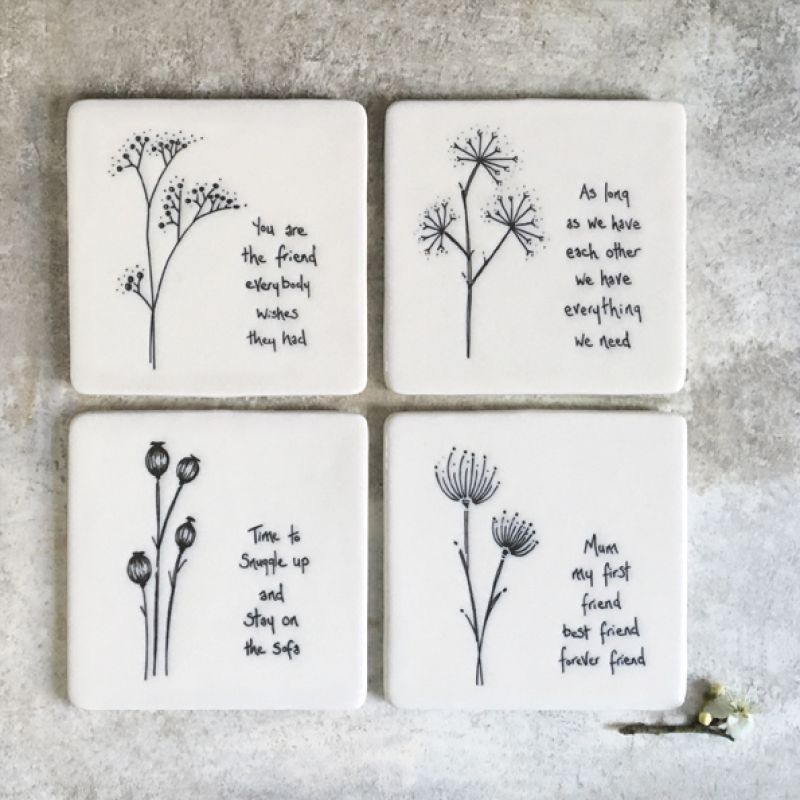 Floral coaster-As long as have each other