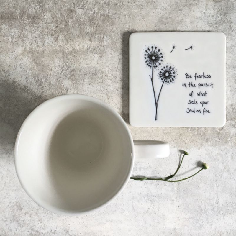 Floral coaster-Be fearless