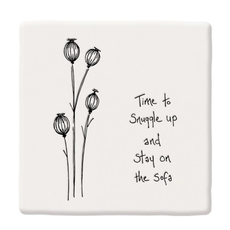 Floral coaster-Time to snuggle