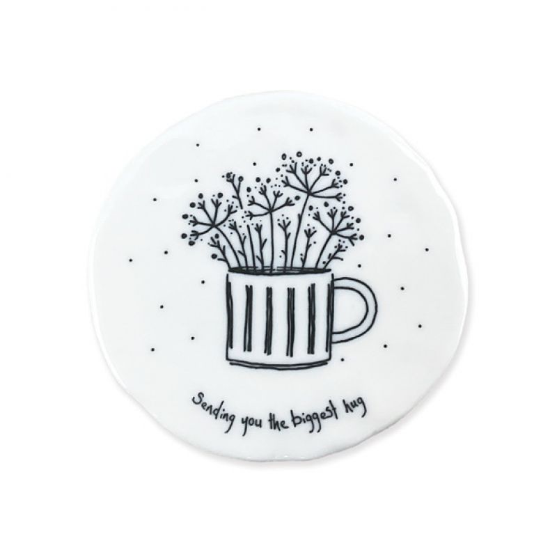 Flowers in mug coaster-Sending you the biggest hug