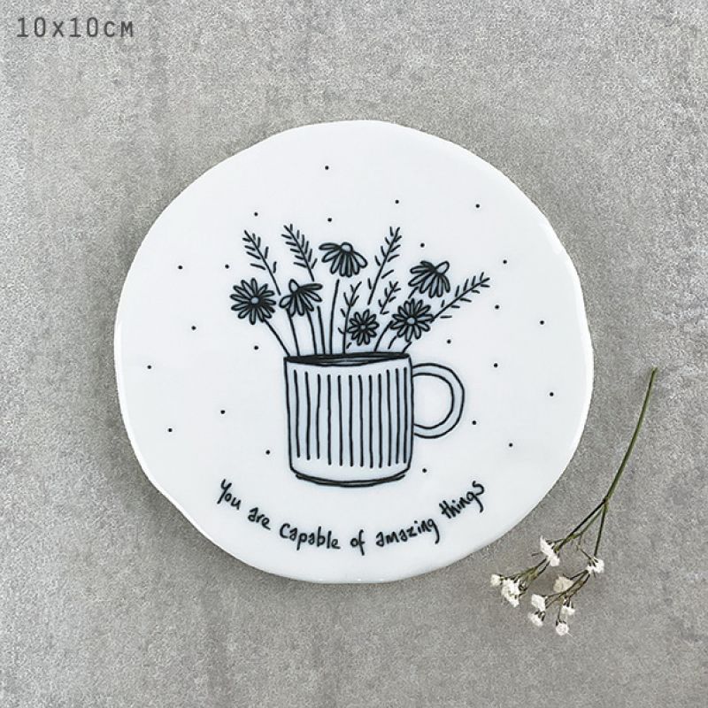 Flowers in mug coaster-You are capable of amazing things