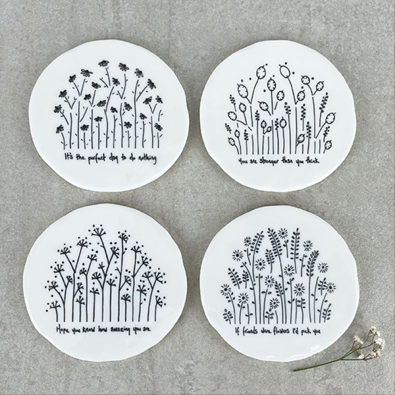 Tall flowers coaster-Perfect day to do nothing