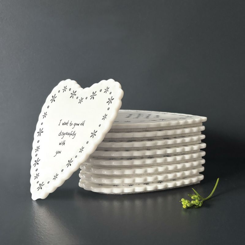 Σουβέρ δαντέλα καρδιά-I want to grow old disgracefully