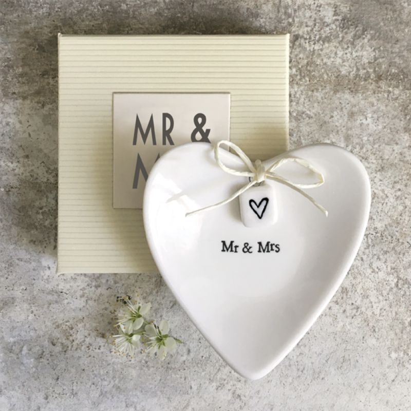Porcelain ring dish - Mr and Mrs