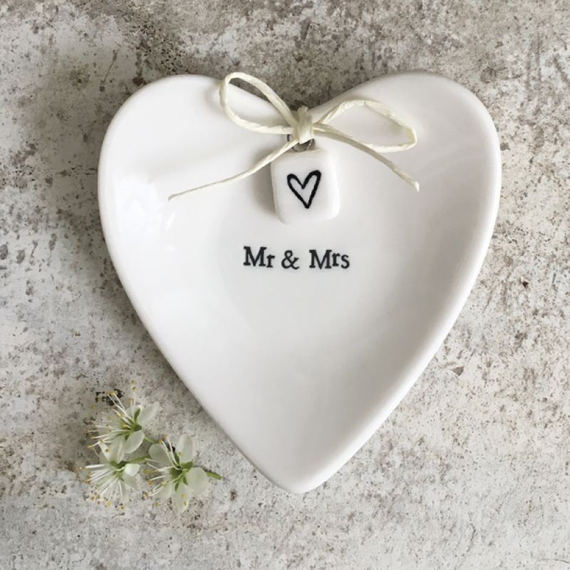 Porcelain ring dish - Mr and Mrs