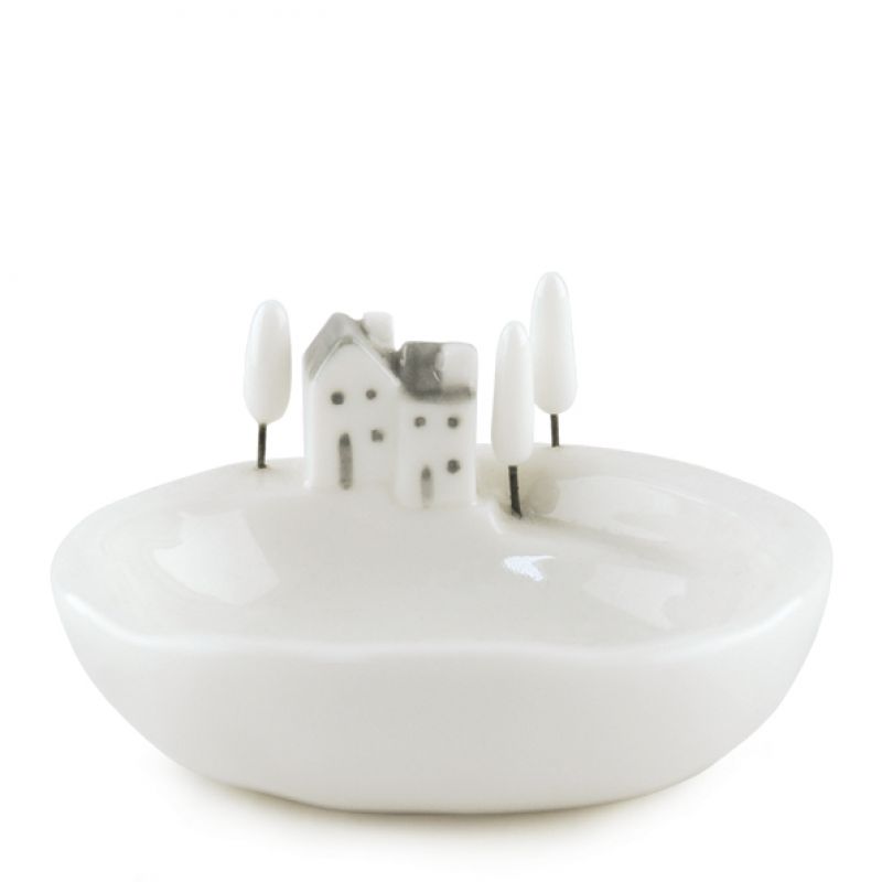 Little houses on bowl-Hillside