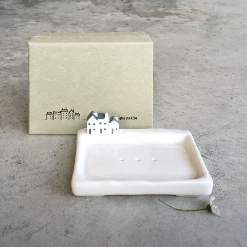 Soap dish with houses & steps-Quayside