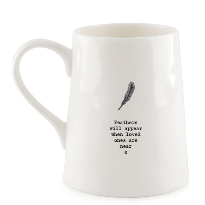 Porcelain mug-Feather/ Feathers will appear