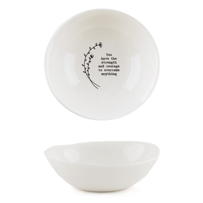 Μπολ πορσελάνη μεσαίο 10x3,3εκ. - Strength & courage