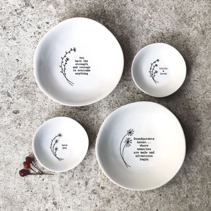 Μπολ πορσελάνη μεσαίο 10x3,3εκ. - Strength & courage