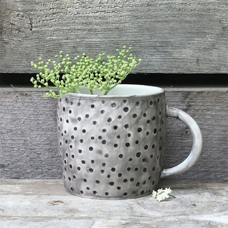 Boxed rustic mug-Dimpled spots