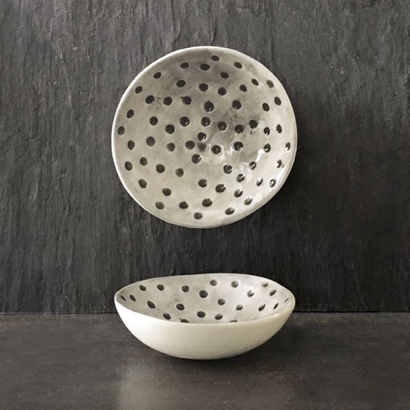 Sml hand painted bowl-Dimpled spots