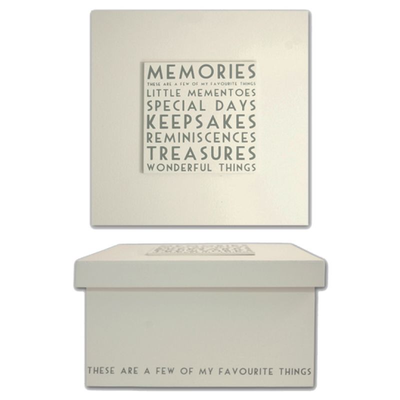 White washed box - Memory box