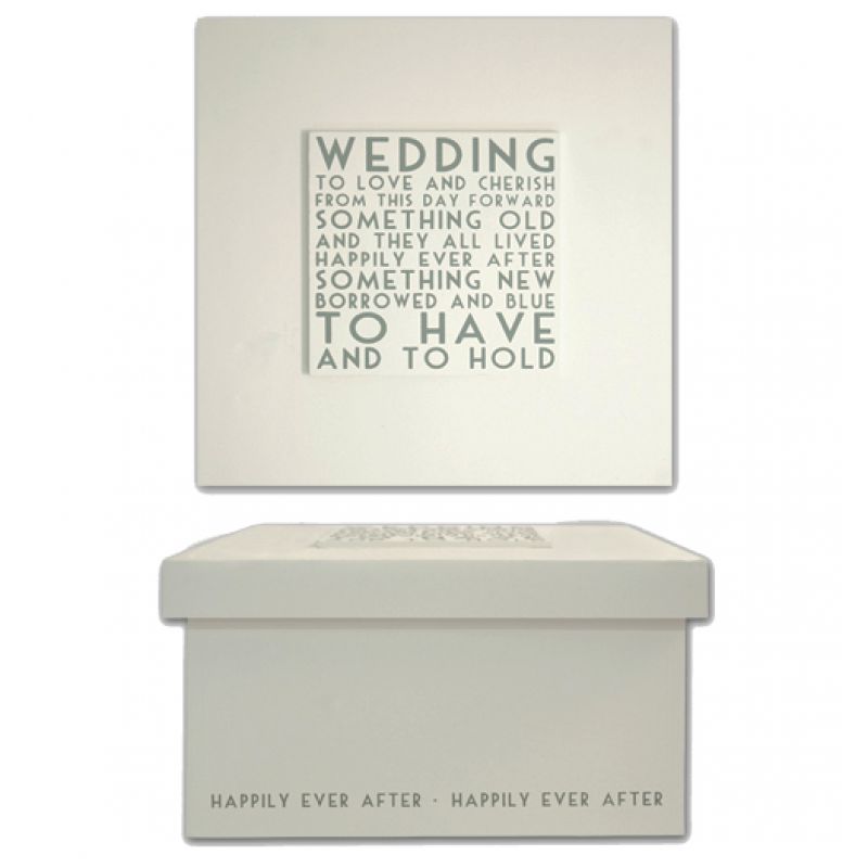 Κουτί λευκό ξύλινο - Wedding