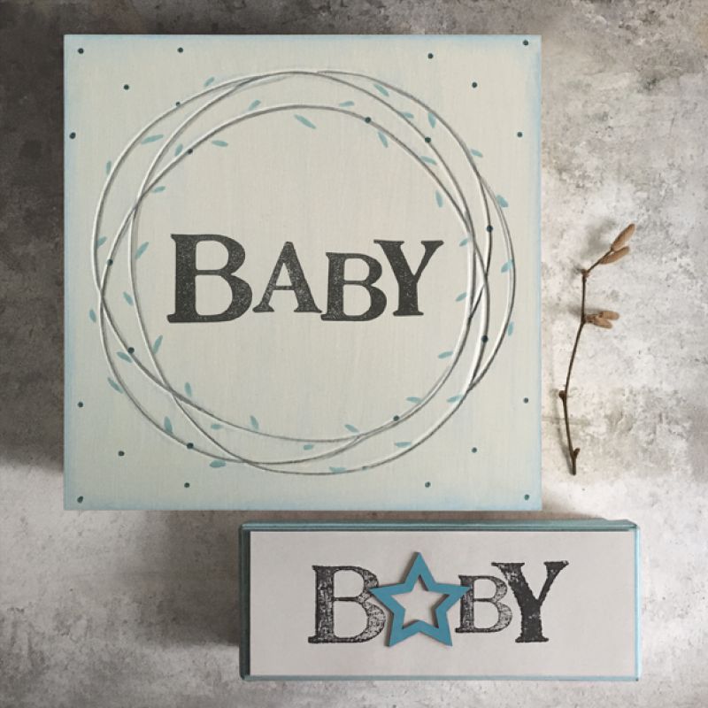 Κουτί μωρού πουά - Σιέλ/ Baby