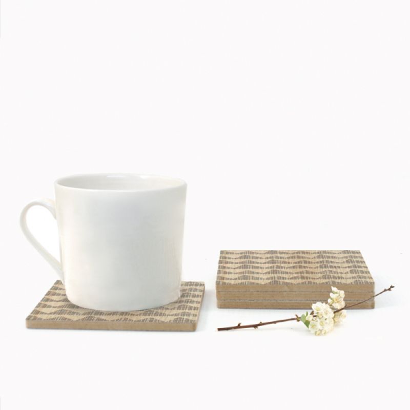 Coaster set-Natural geometric