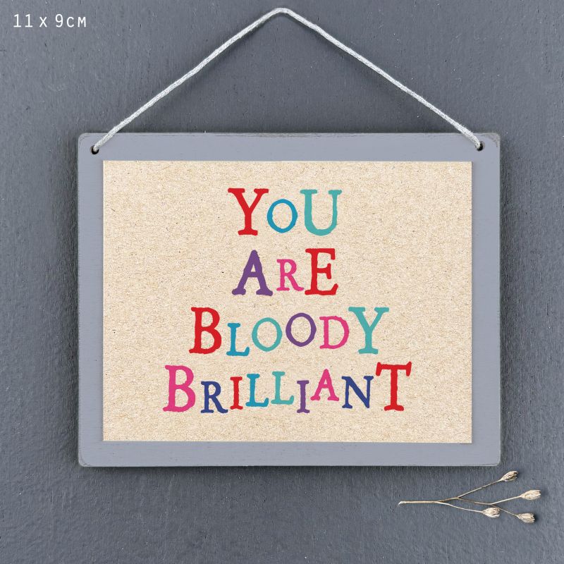 Sign-You are bloody brilliant