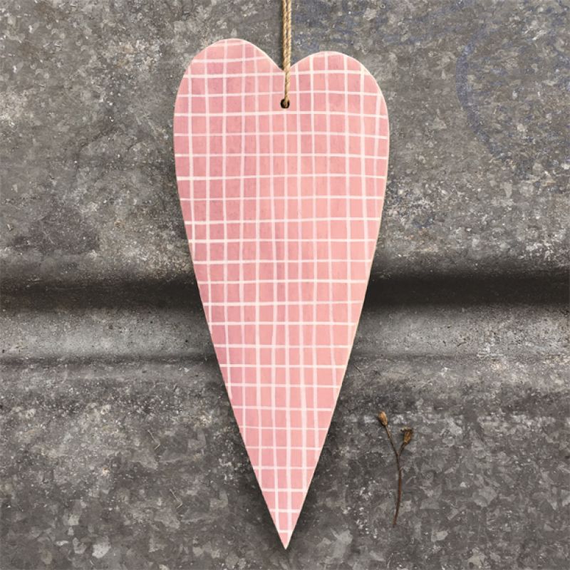 Long lined heart-Pink
