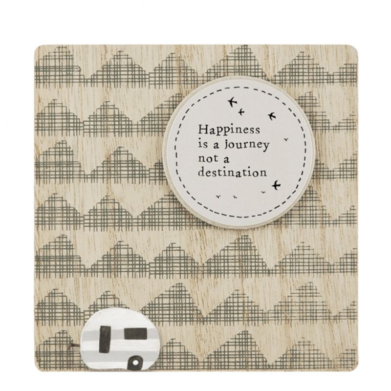 Sq small sign-Caravan/ Happiness is a journey