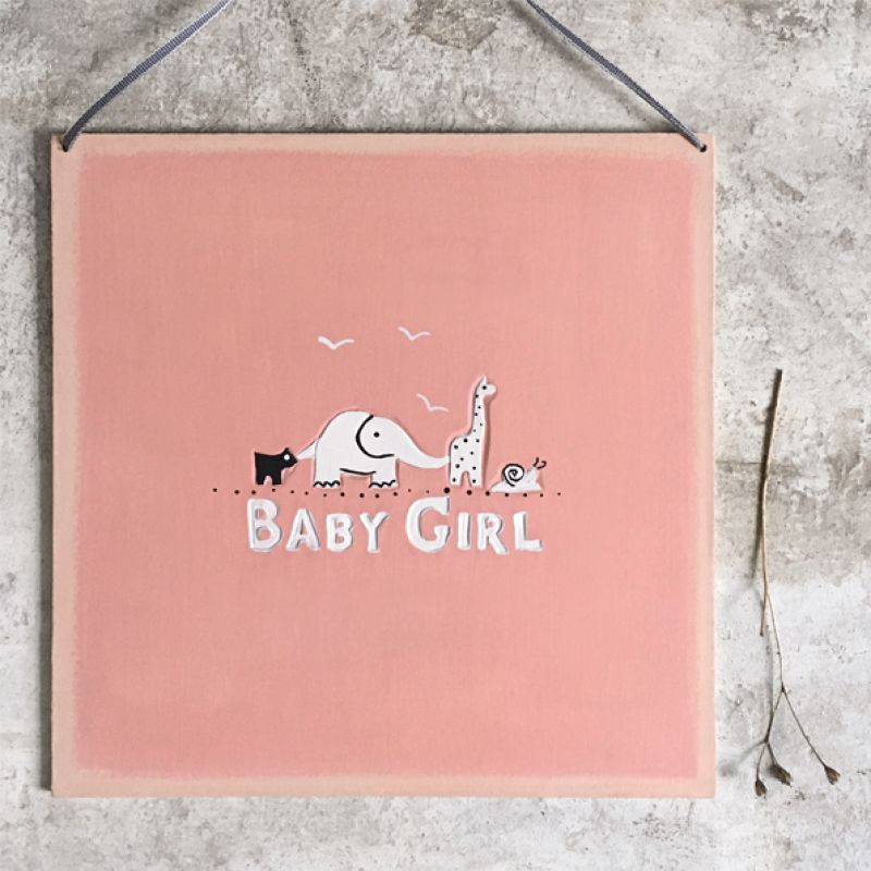 Sq pink sign-Baby girl