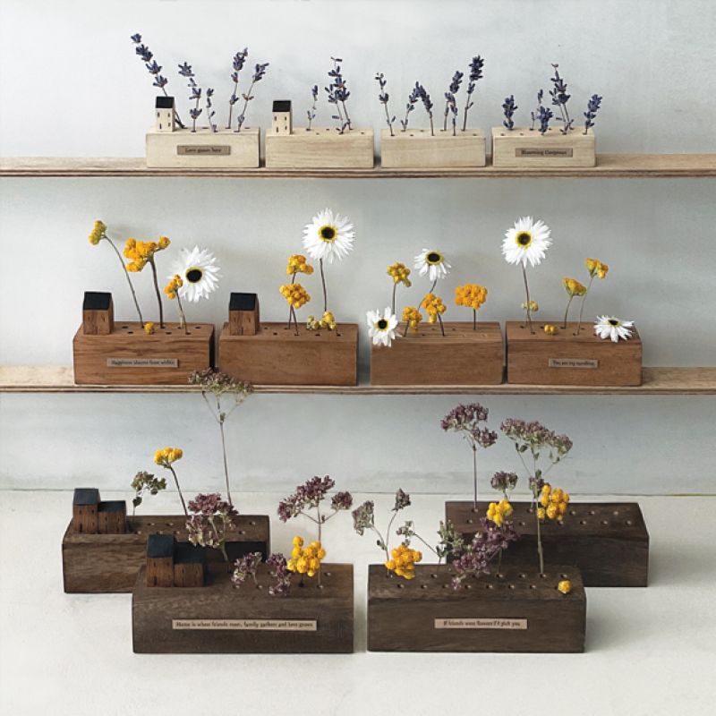 Small flower bar with house-Plain