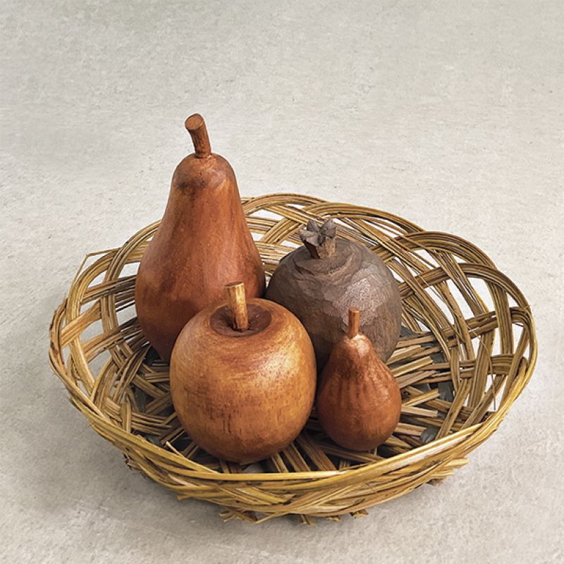 Wooden pomegranate