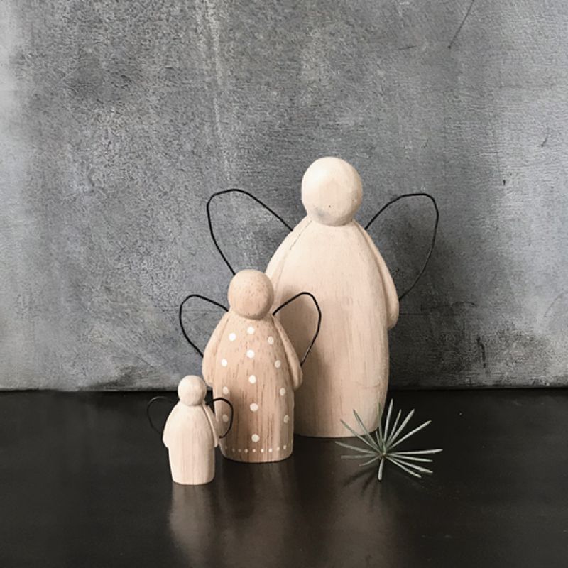 Wooden angel-Small dotty