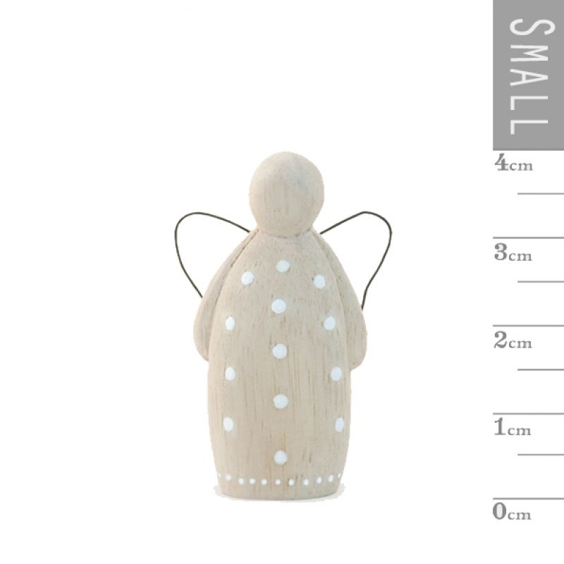 Wooden angel-Small dotty