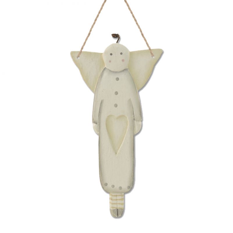 Wood hanging angel decoration