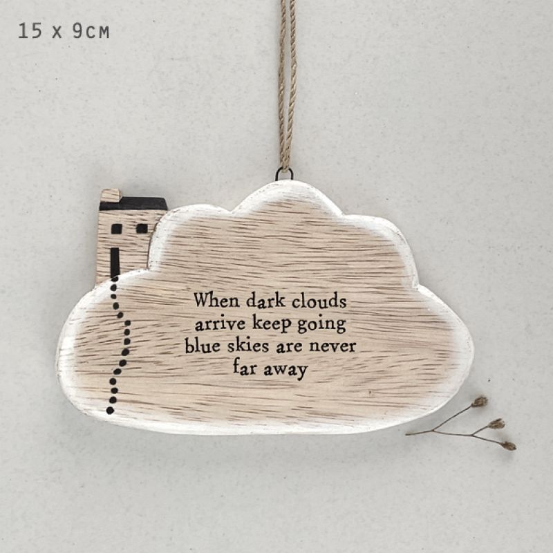 Σύννεφο ξύλινο -When dark clouds arrive 9x15εκ.