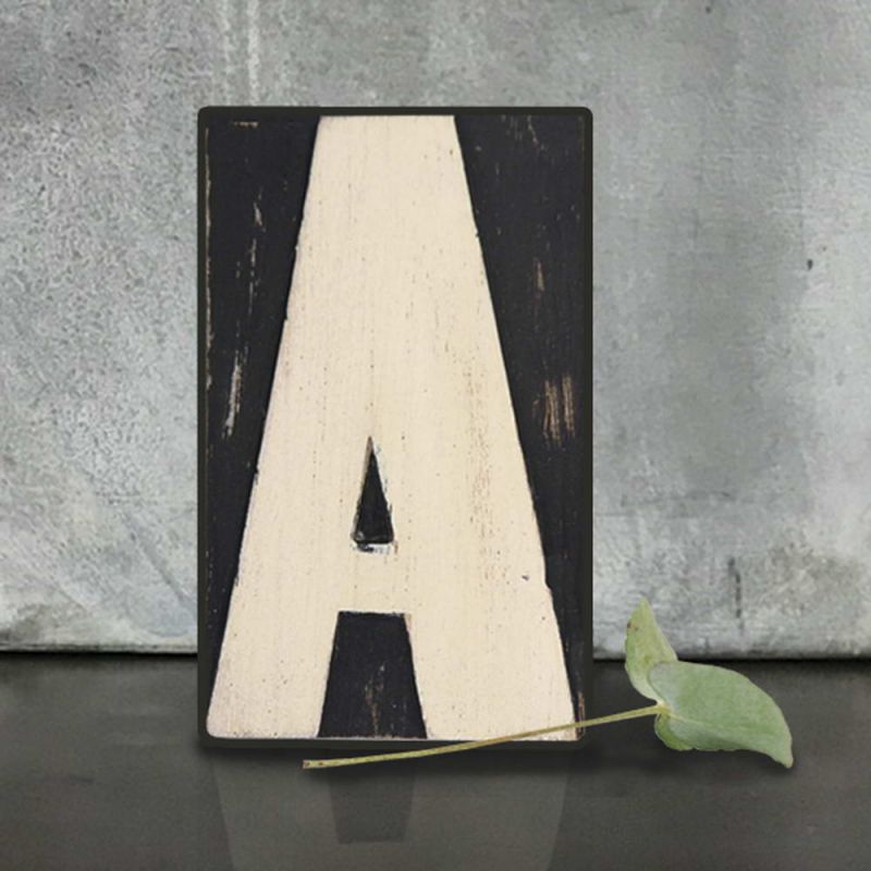 Wood block letter - A