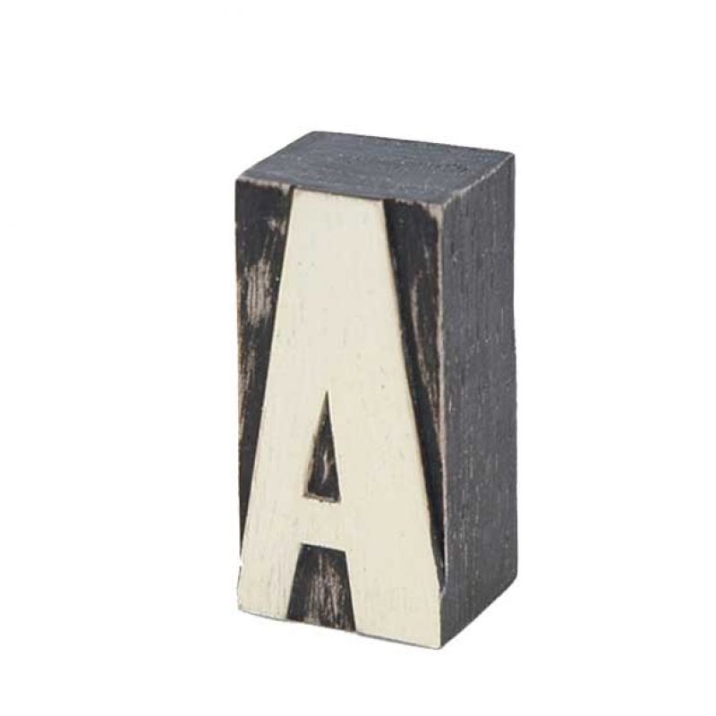 Wood block letter - A