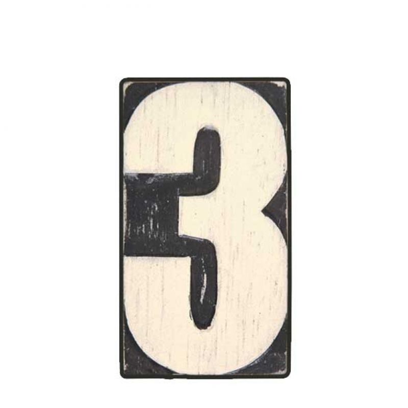 Wood block number - 3