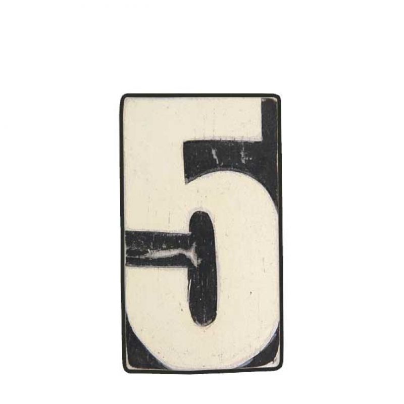 Wood block number - 5