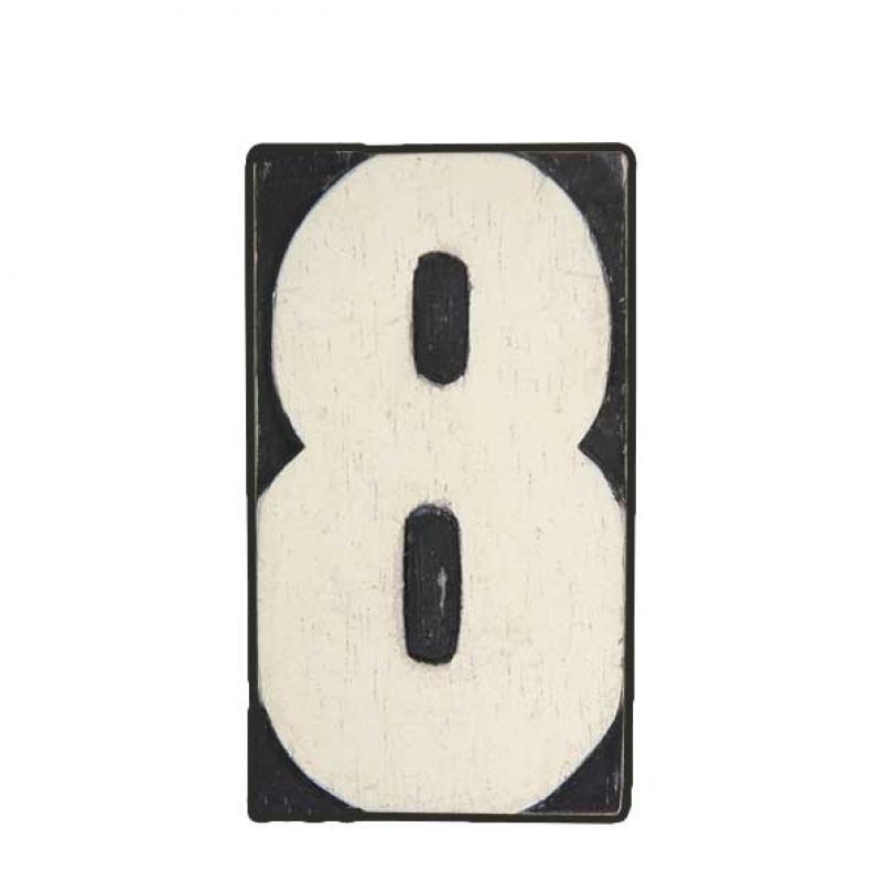 Wood block number - 8