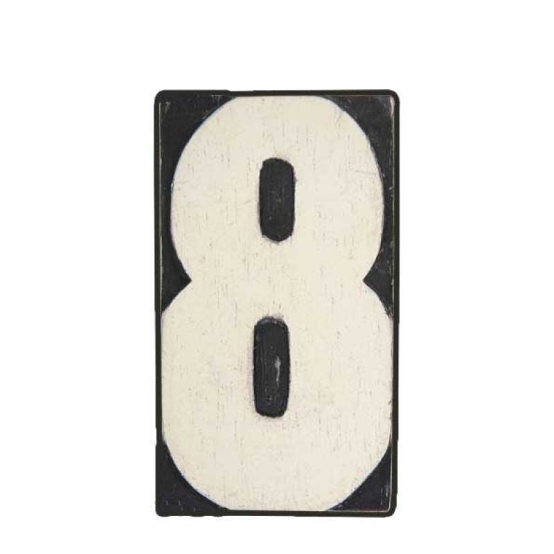 Wood block number - 8