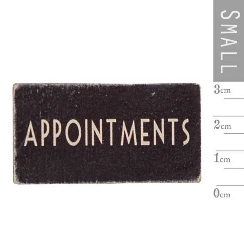 Black & white magnet - Appointments (3 x 1.5cm)