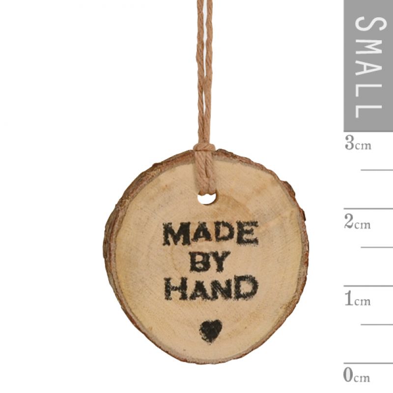 Round woodland tag - Made by hand