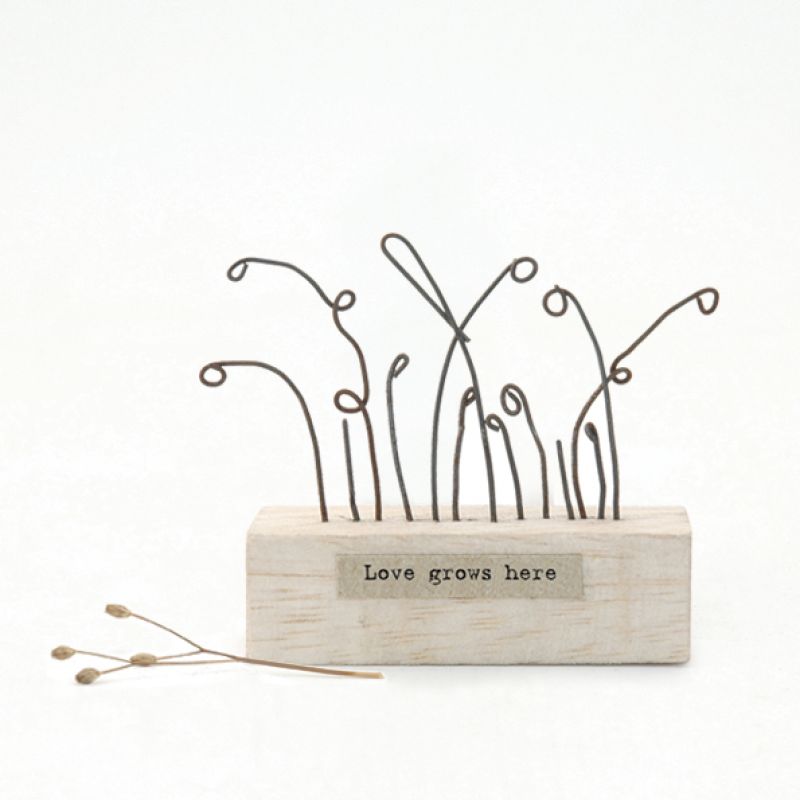 Ξύλινο θέμα 5,5x6εκ. -Λουλούδια/Love grows
