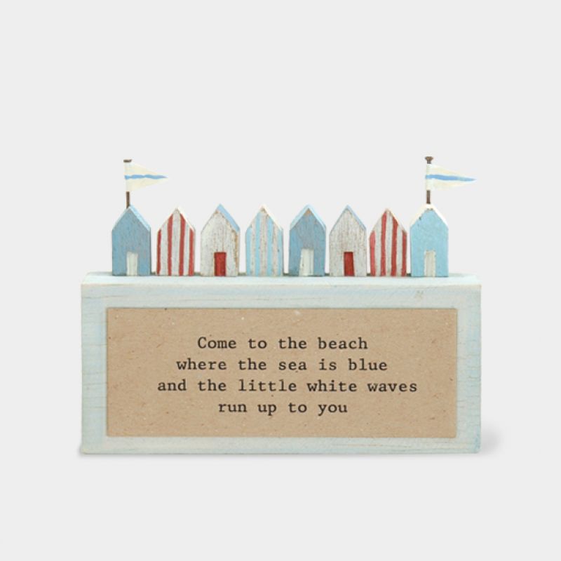 Wooden plaque – Come  to the beach