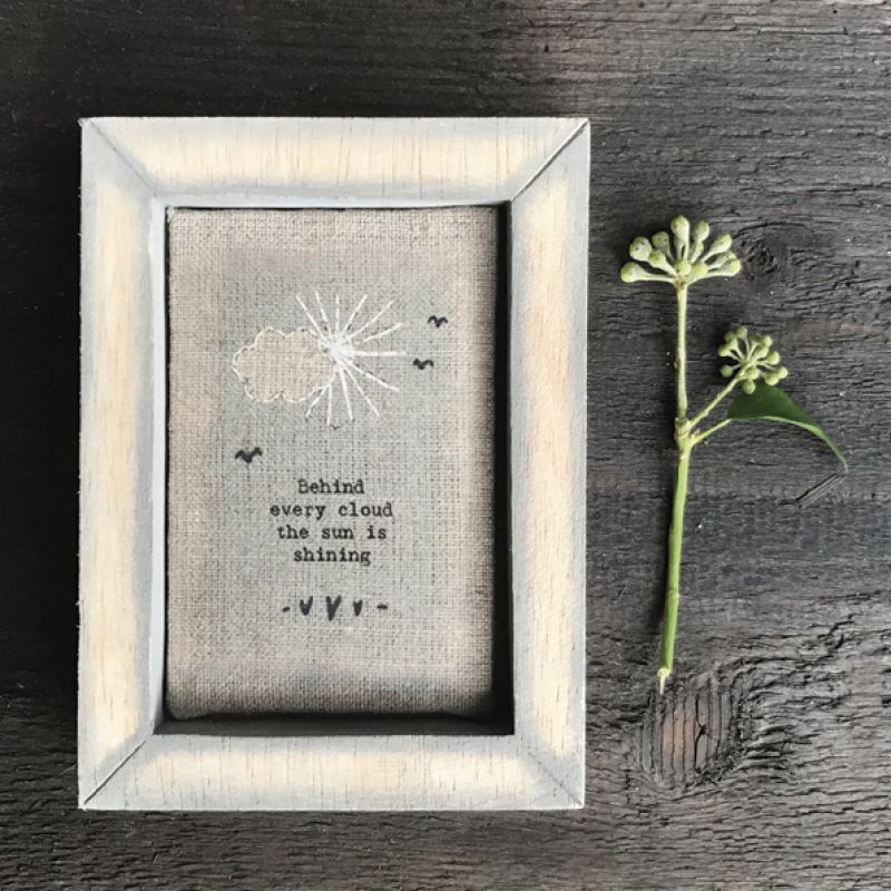 Embroidered box frame-Behind every cloud