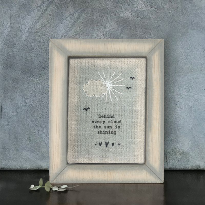 Embroidered box frame-Behind every cloud