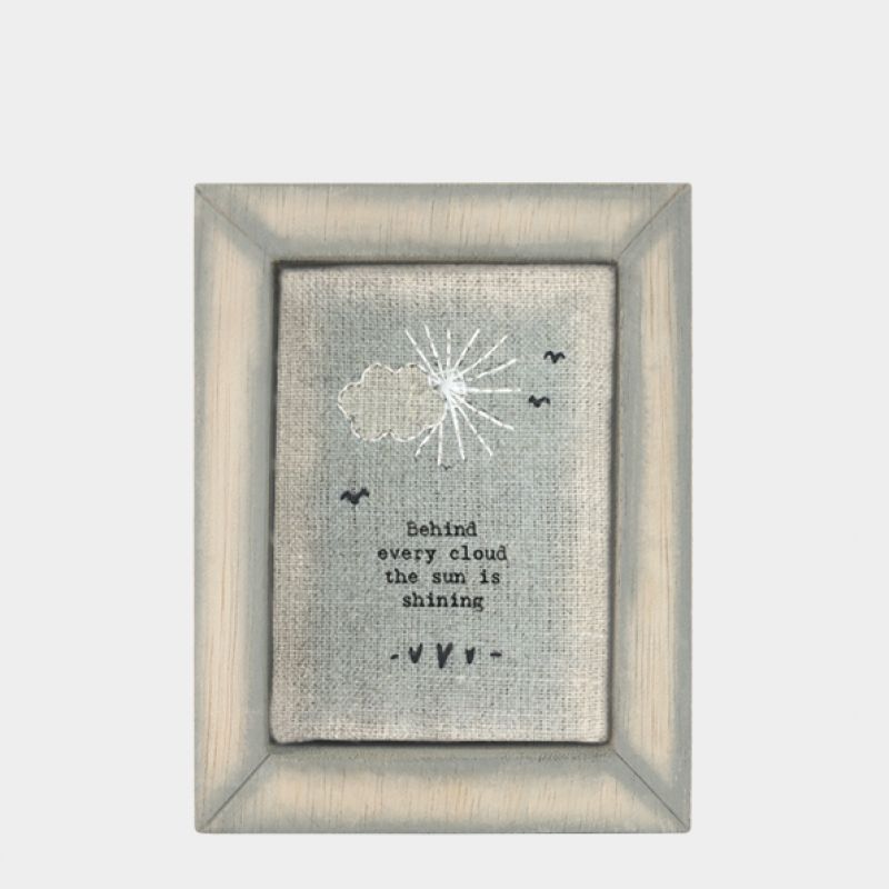 Embroidered box frame-Behind every cloud