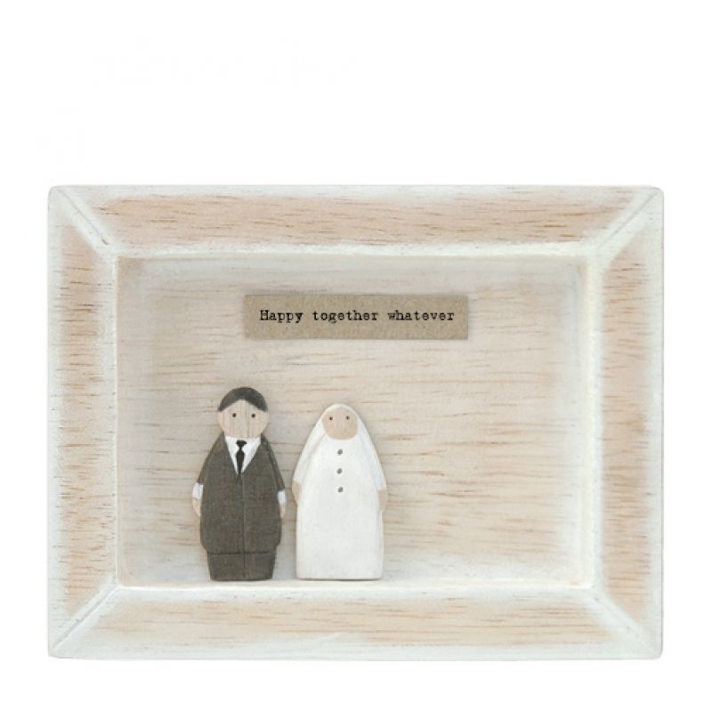 White standing box frame – Happy together 