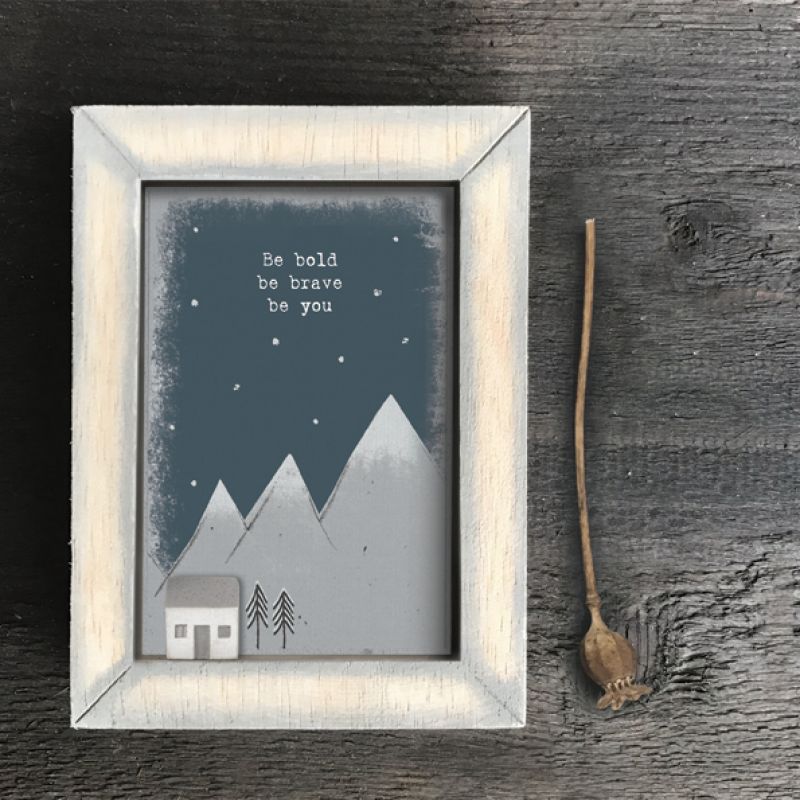 Κορνίζα καθιστή 10x12,5εκ. ξύλινη - Be bold…