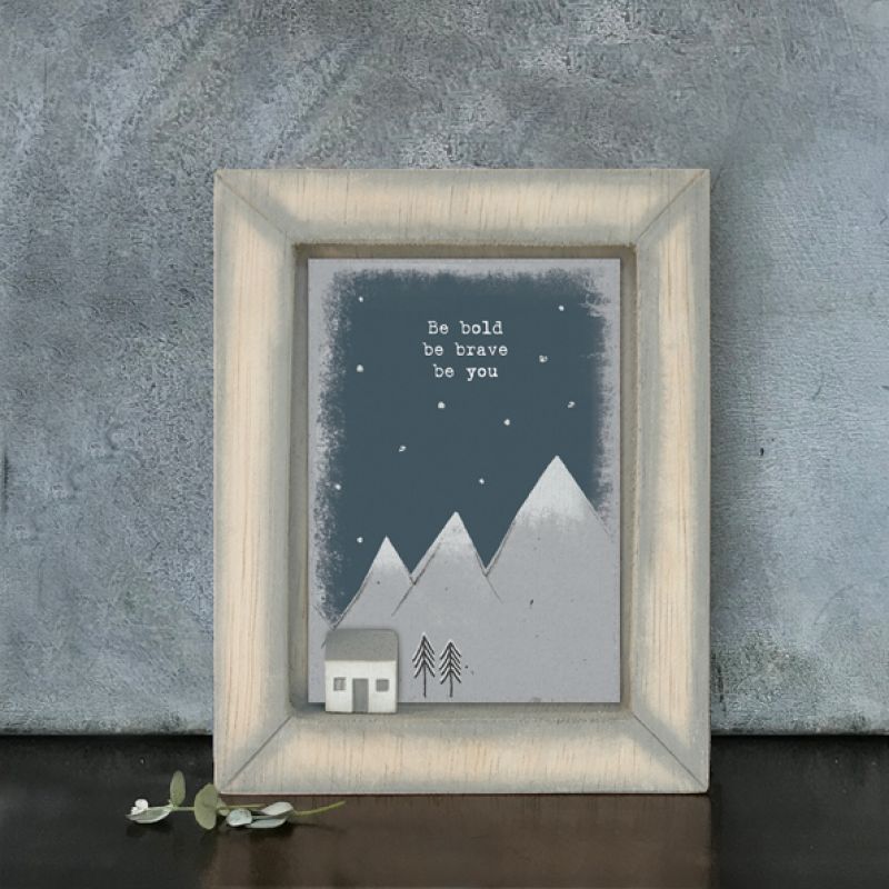 Κορνίζα καθιστή 10x12,5εκ. ξύλινη - Be bold…